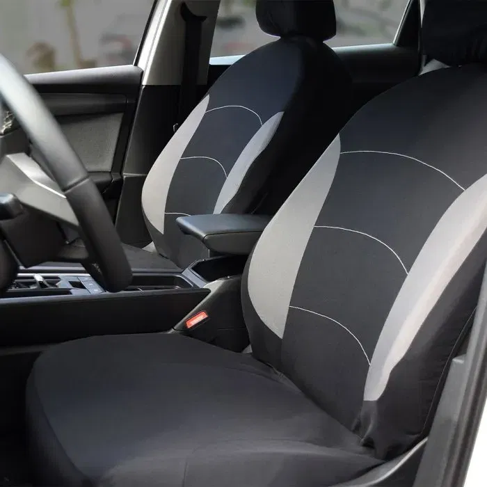XLC XLCOVER - Jeu de housses de siège auto universelles pour sièges avant et banquette arrière fractionnable, compatible airbags (2+5+2 pièces)