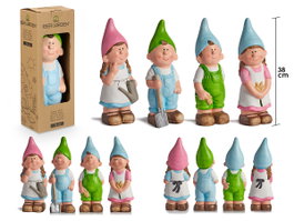 Ibergarden Duende en céramique 38 cm Couleurs vives assorties (Set de 8)