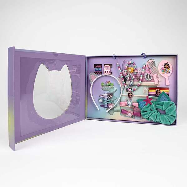 Cerdá - Coffret de maquillage Maison de Poupée Gabby's, 34 x 24,5 x 4 cm - Âge 3 ans et plus, Rose