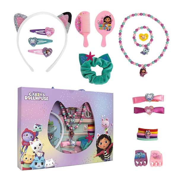 Cerdá - Coffret de maquillage Maison de Poupée Gabby's, 34 x 24,5 x 4 cm - Âge 3 ans et plus, Rose