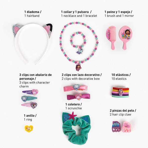 Cerdá - Coffret de maquillage Maison de Poupée Gabby's, 34 x 24,5 x 4 cm - Âge 3 ans et plus, Rose