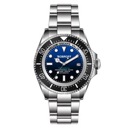 Bobroff BF003 Collection Tabarca - Montre Automatique Argentée et Bleue
