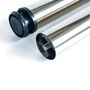 Emuca Lot de 4 pieds de table, diamètre 60mm, H 710mm, Acier, Nickel satiné