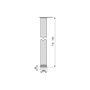 Emuca Lot de 4 pieds de table, diamètre 60mm, H 710mm, Acier, Nickel satiné