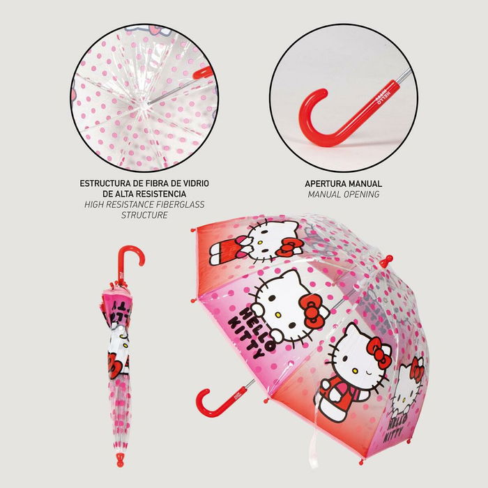 Parapluie Hello Kitty Rose 45 cm Ø 45 cm