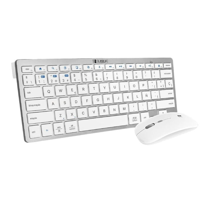 clavier et souris Subblim SUBKBC-OCO010 Argenté (2 Unités)
