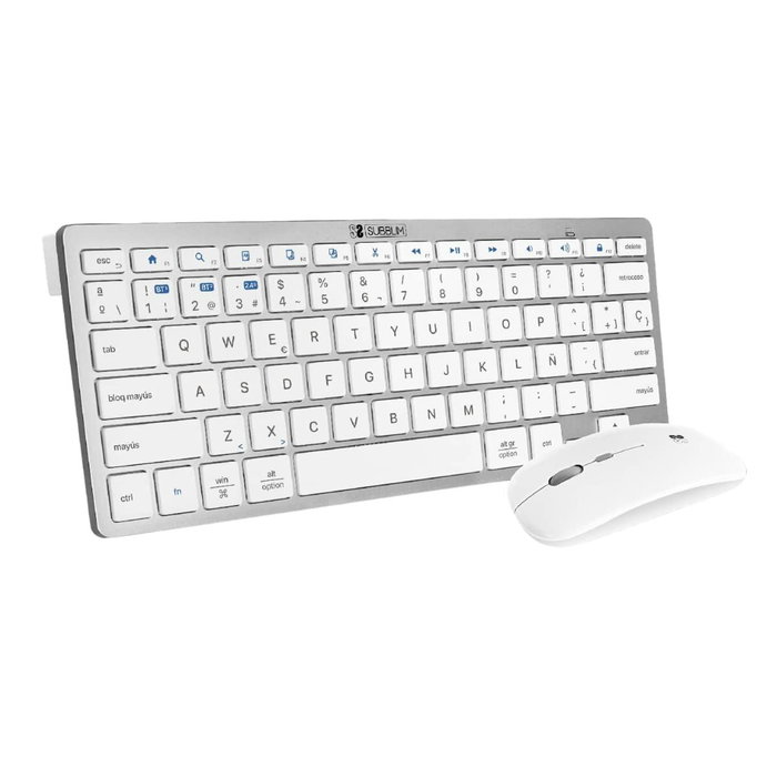 clavier et souris Subblim SUBKBC-OCO010 Argenté (2 Unités)