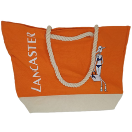 Lancaster Sac à main en textile pour femme Plage Orange 44 x 26 cm Mode Saisonnière