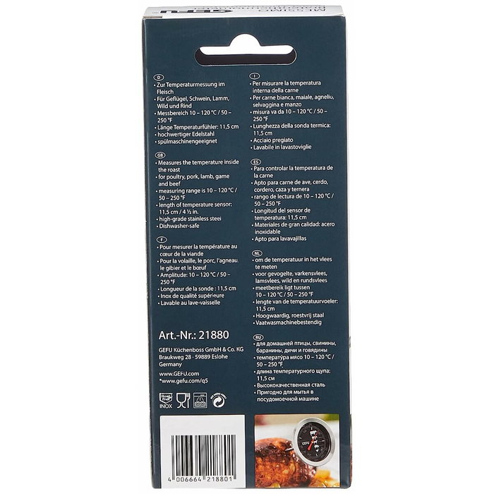 Thermomètre à viande Gefu MESSIMO Acier inoxydable
