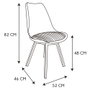 Home Deco Factory Chaise Scott avec Coussin Beige