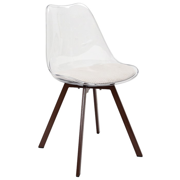 Home Deco Factory Chaise Scott avec Coussin Beige Home Deco Factory Chaise Scott avec Coussin Beige