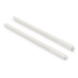 HERRAJES ALK Jeu de 2 barres rectangulaires centrales pour casserolier 500 blanc