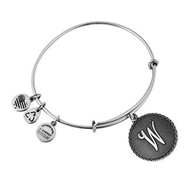 Alex And Ani Bracelet Lettre W Gris