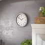 Mebus 19809 Horloge murale blanc/argent