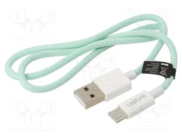 LOGILINK Câble USB 2.0 USB A vers USB C, 500mm, vert