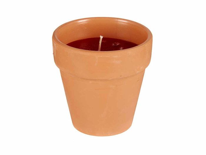 Ibergarden Bougie en Pot Terre Cuite Géranium Rouge Naturelle Anti-Mouches 8x8x8 cm (Set de 48)