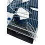 Tyrol TYROL - Cage verticale pour petits rongeurs 64x44x93 cm avec tiroir plastique, 3 plateformes, biberon, roulettes