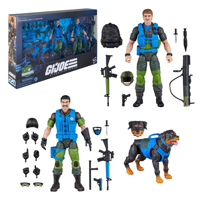 Hasbro G.I. Joe Classified Series pack de 3 figurines Mad Marauders Footloose, Mutt & Junkyard 15 cm Hasbro G.I. Joe Classified Series pack de 3 figurines Mad Marauders Footloose, Mutt & Junkyard 15 cm