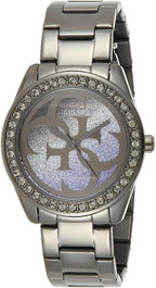 Guess W1201L4 avec cadran violet et bracelet argenté