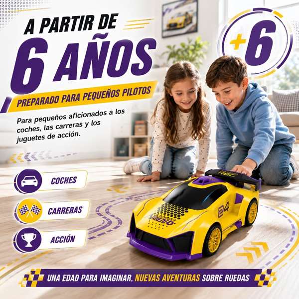 Jugatoys - atodavelocidad Voiture radiocommandée avec lanceur laser