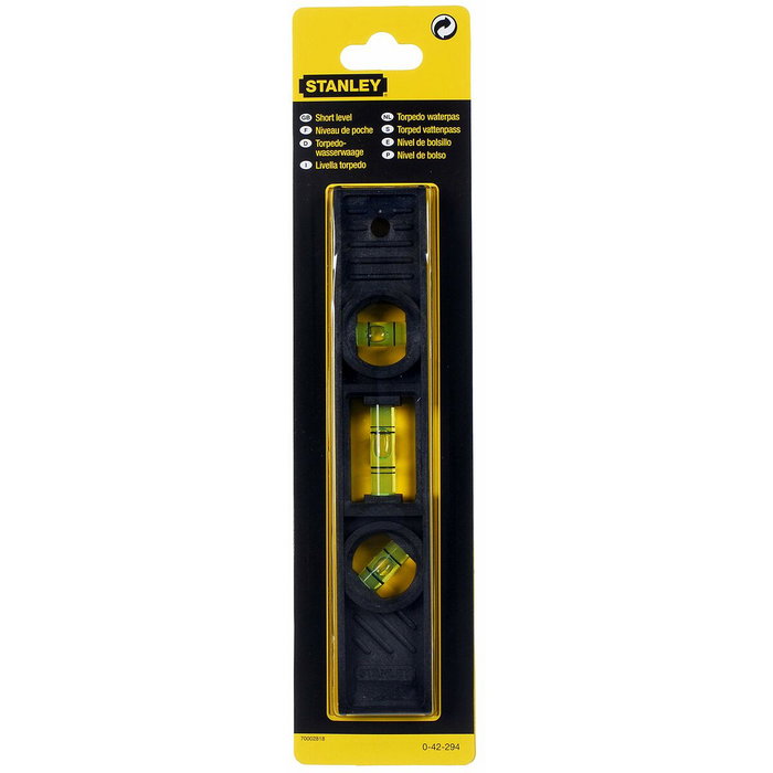 Stanley Niveau Torpedo ABS 20 cm 0-42-294 Stanley Niveau Torpedo ABS 20 cm 0-42-294