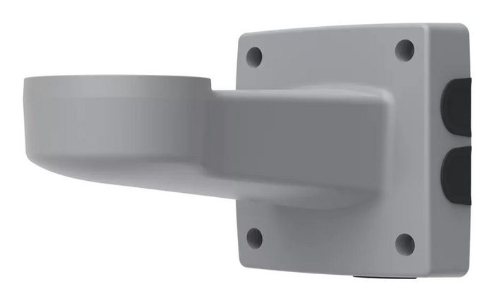 Axis T94J01A Support mural en aluminium gris urbain - Compatible avec caméras AXIS Q62 Series, entrées pour câbles et adaptable sur poteau