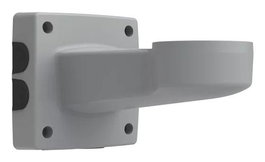 Axis T94J01A Support mural en aluminium gris urbain - Compatible avec caméras AXIS Q62 Series, entrées pour câbles et adaptable sur poteau
