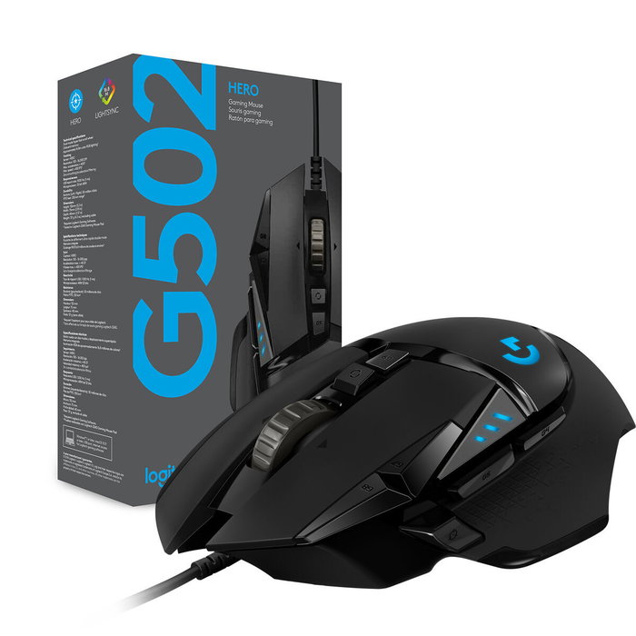 Souris Gaming Logitech G502 Hero 16000 dpi 25600 dpi Noir RGB