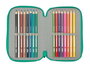 Safta Plumier triple 37 pièces résistant à l'eau avec design Real Betis Balompié - Dimensions 12.5 x 19.5 x -5.5 cm