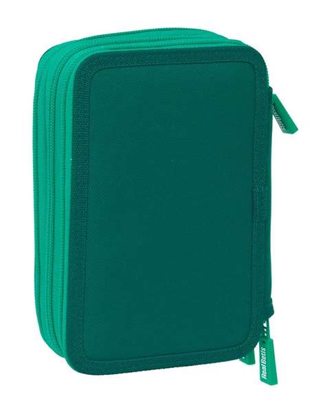 Safta Plumier triple 37 pièces résistant à l'eau avec design Real Betis Balompié - Dimensions 12.5 x 19.5 x -5.5 cm