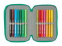 Safta Plumier triple 37 pièces résistant à l'eau avec design Real Betis Balompié - Dimensions 12.5 x 19.5 x -5.5 cm