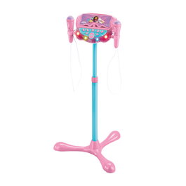 Lexibook Microphone Gabby et la maison magique sur pied ajustable avec enceinte Bluetooth et 2 micros