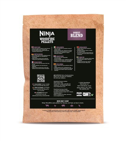 Ninja Pellets pour barbecue, mélange intensé, compatible grill Woodfire OG701/850/901EU, saveur fumée bois naturel