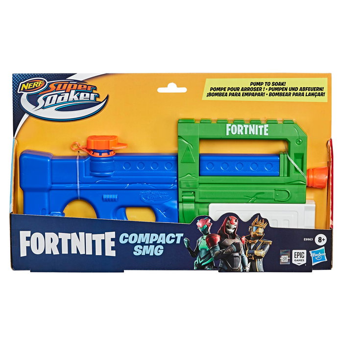 Super Soaker Lanceur d'Eau Fortnite Compact SMG-L E9963 Hasbro - Inspiré du Jeu Vidéo - Pour Enfants à Partir de 8 Ans