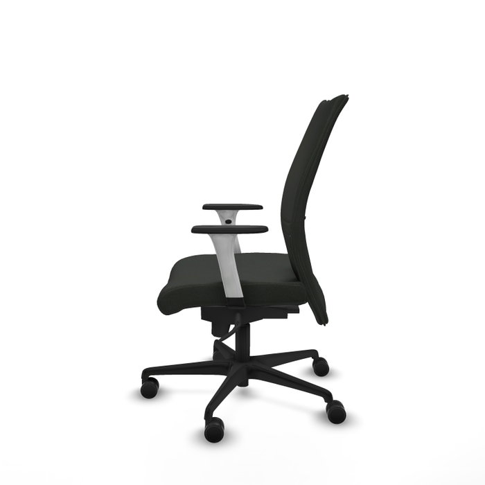 Piqueras Y Crespo Albacete confidente - Chaise de bureau noire avec mécanisme Synchro et accoudoirs ByN