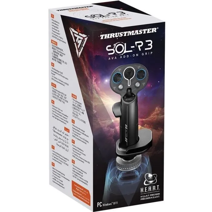 Thrustmaster Sol-R 3 AVA Add-On Grip - Poignée additionnelle avec technologie HEART - 21 boutons et 6 axes - Manche pour simulation spatiale