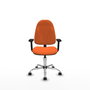 PIQUERAS Y CRESPO Chaise de bureau Algarra, tissu orange, base chromée
