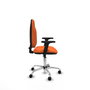 PIQUERAS Y CRESPO Chaise de bureau Algarra, tissu orange, base chromée