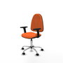 PIQUERAS Y CRESPO Chaise de bureau Algarra, tissu orange, base chromée