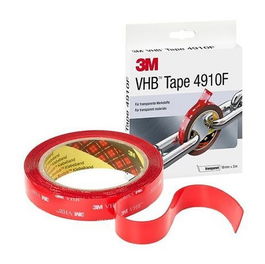 3M Ruban Acrylique VHB 4910F, Double Face, 19mm x 3m, Transparent, 1mm d'épaisseur