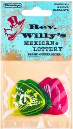 Dunlop Lot de 6 médiators Púa Reverend Willy Heavy