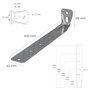 WOLFPACK LINEA PROFESIONAL Support pour bois avec angle renforcé 65x88x450 mm. de type acier galvanisé