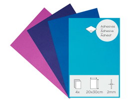 Innspiro Set de 4 feuilles en mousse EVA adhésives 20x30cm x 2mm