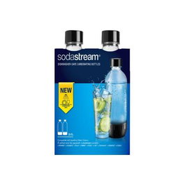 SodaStream Bouteille PET Duo Pack 3000242 - Lot de 2 bouteilles de 1 litre, noir