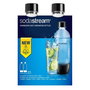 SodaStream Bouteille PET Duo Pack 3000242 - Lot de 2 bouteilles de 1 litre, noir