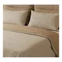 Parure de lit 140 x 200 cm - Gris / Moutarde / Blanc - 100% coton renforcé