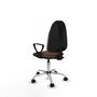 PIQUERAS Y CRESPO Chaise de bureau Algarra marron foncé