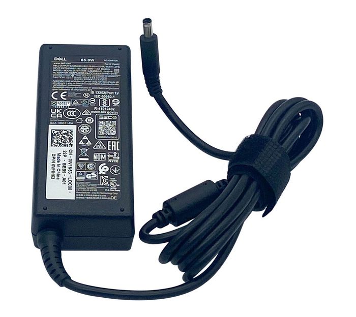 Dell Adaptateur Secteur AC 65W 19.5V avec Connecteur Barillet 4.5mm 3 Broches pour Ordinateur Portable Dell