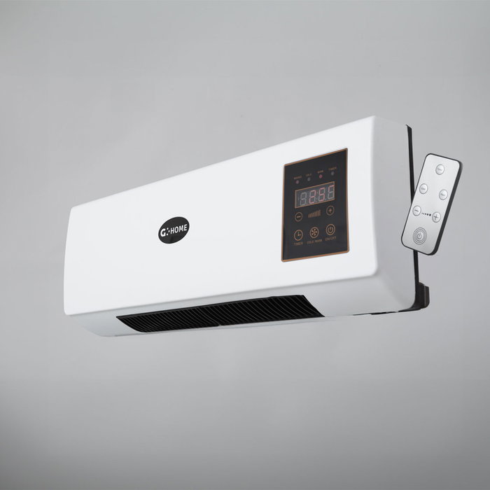 Chauffage Ventilateur PTC 1500W Blanc avec Télécommande et Minuterie 24H