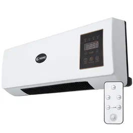 Chauffage PTC + Ventilateur 1500W avec Contrôle à Distance Blanc
